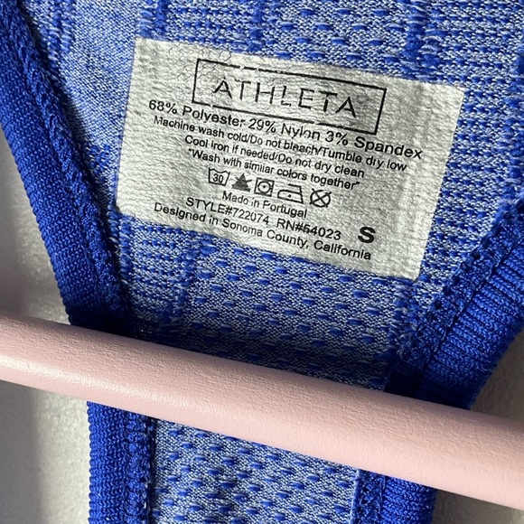 Athleta Fastest track camp tank top blue camo Small - Picture 5 of 5